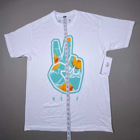 NWT - NEFF T-Shirt Peace Sign with Rubber Ducks in Water Size Medium . - Picture 2 of 8